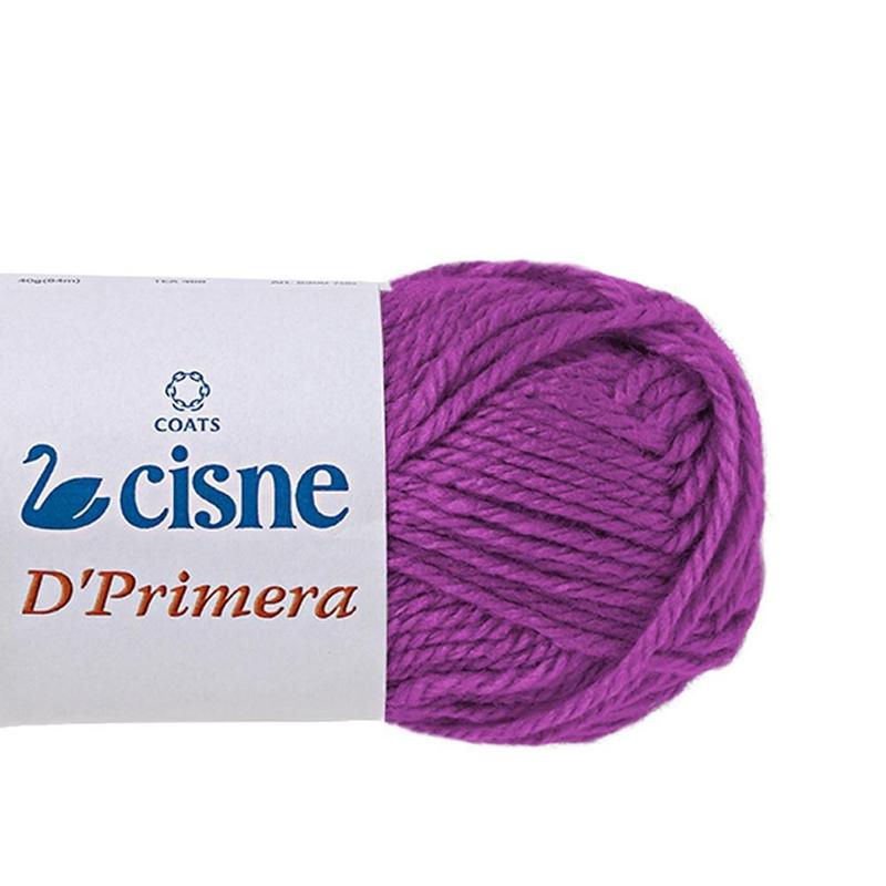 Kit 5 Novelos Lã Cisne Dprimera Cor 108 Púrpura - Coats Corrente